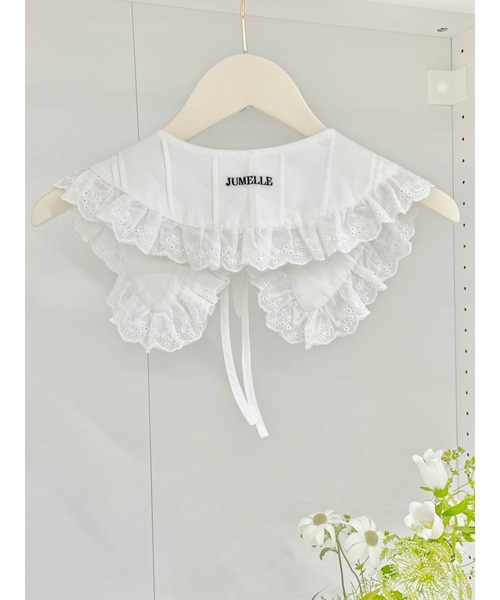 JUMELLE（ジュメロ）の「【スウェットやニットにも！】ロゴ付け襟（付け襟・レディース・ホワイト/ブラック・FREE）」の18枚目の写真