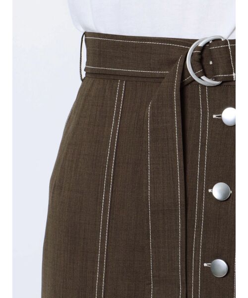 MURUA（ムルーア）の「アシメフロントボタンスカート（スカート・レディース・ブラック/ブラウン・1/2）」の14枚目の写真