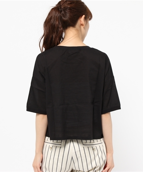 CIAOPANIC（チャオパニック）の「【Ciaopanic】　綿ボイル刺繍T（Tシャツ/カットソー・レディース・ホワイト/ブラック・FREE）」の5枚目の写真