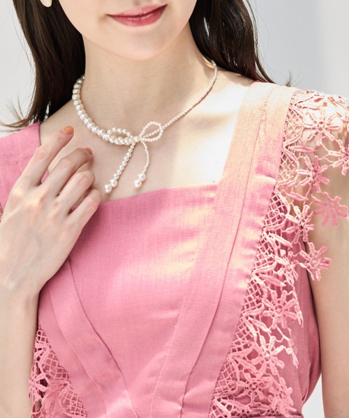 tocco closet（トッコ　クローゼット）の「パールリボンモチーフネックレス（ネックレス・レディース・その他・FREE）」の5枚目の写真