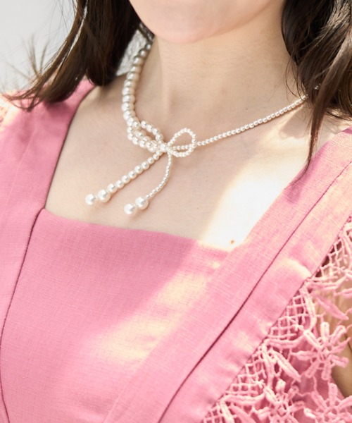 tocco closet（トッコ　クローゼット）の「パールリボンモチーフネックレス（ネックレス・レディース・その他・FREE）」の7枚目の写真