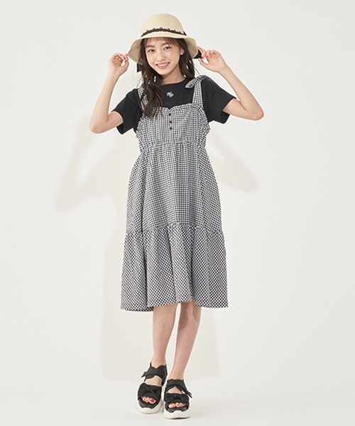 大量入荷 mezzo piano Junior（メゾピアノジュニア）の「ショルダーリボン ワンピース