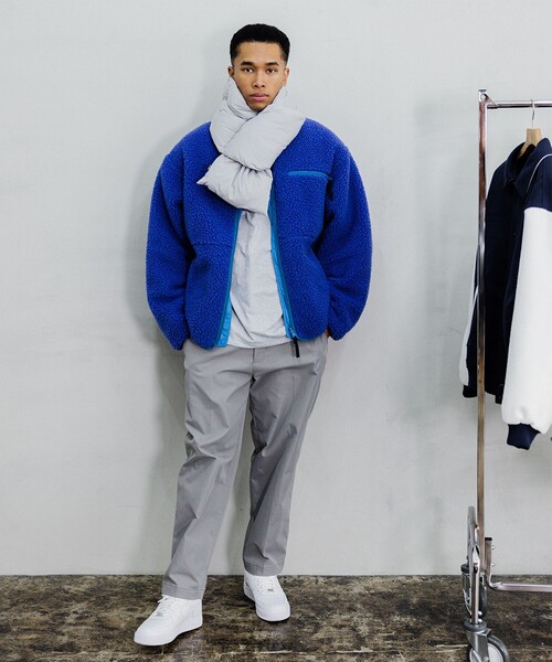 BEAMS（ビームス）の「BEAMS / リバーシブル ボアフリース ブルゾン（ブルゾン・メンズ・オフホワイト/ブルー・S/M/L/XL）」の5枚目の写真