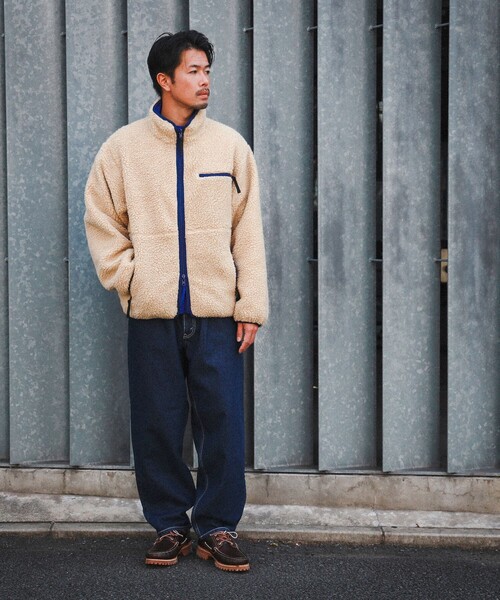 BEAMS（ビームス）の「BEAMS / リバーシブル ボアフリース ブルゾン（ブルゾン・メンズ・オフホワイト/ブルー・S/M/L/XL）」の7枚目の写真