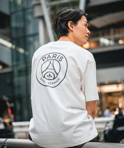 【現地購入】Paris Saint-German 背面大ロゴシャツ Paris Saint-Germain】バックプリント エンブレム Tシャツ（T