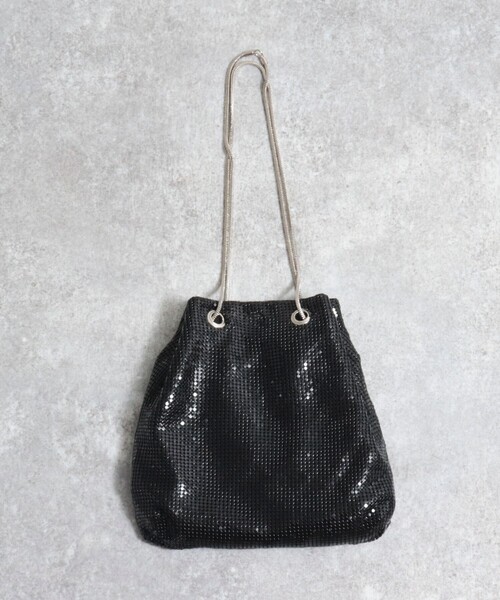 fredy emue（フレディエミュ）の「メタルメッシュ巾着バッグ（ショルダーバッグ・レディース・ゴールド/ブラック・FREE）」の7枚目の写真