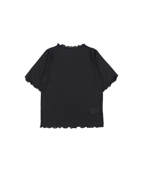 coca(coca)(コカ)の「シアーテレコメロートップス(Tシャツ/カットソー・レディース・ブラック/ブラウン/ブルー/アイボリー・S/M/L)」の3枚目の写真