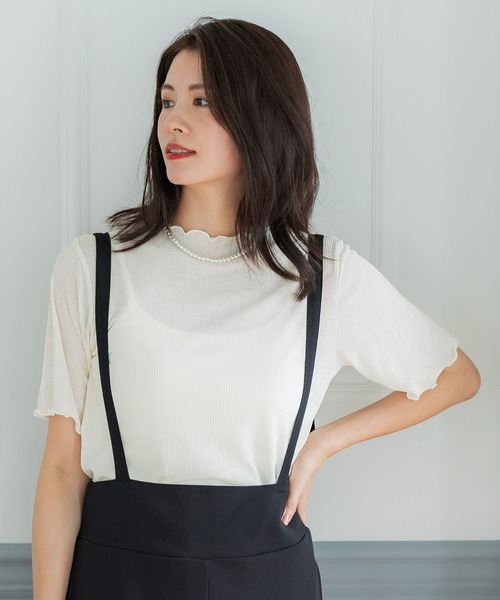 専用　2点まとめ　Loungedress 　シアーテレコカットソー　ブラック パル PAL 【w closet】シアーテレコインナーカットソー （black