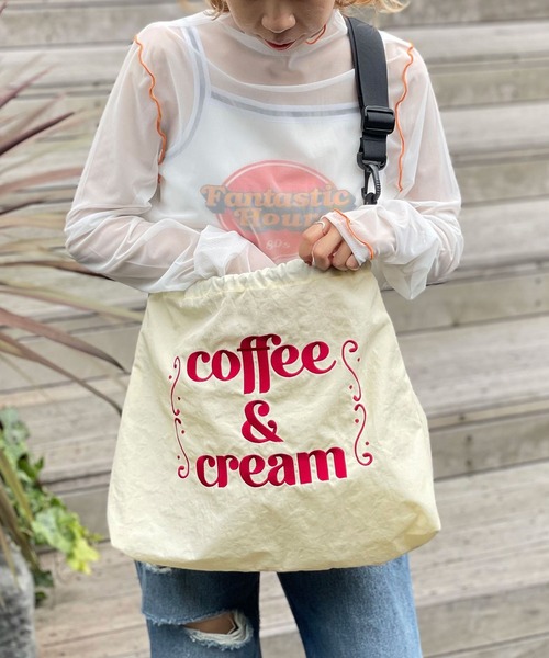 CIAOPANIC(チャオパニック)の「ロゴ刺繍ショルダーバッグ(ショルダーバッグ・レディース・オフホワイト/ブラック/オレンジ・FREE)」の2枚目の写真