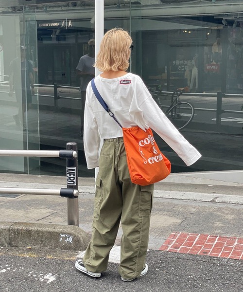 CIAOPANIC(チャオパニック)の「ロゴ刺繍ショルダーバッグ(ショルダーバッグ・レディース・オフホワイト/ブラック/オレンジ・FREE)」の16枚目の写真