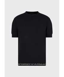 EMPORIO ARMANI | 【エンポリオ アルマーニ】Tシャツ ジャージー製 ジャカードロゴ ニットトリム(Tシャツ/カットソー)