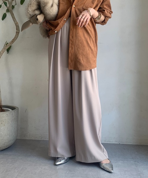 セール】【累計販売枚数2万枚突破！】タックワイドパンツ