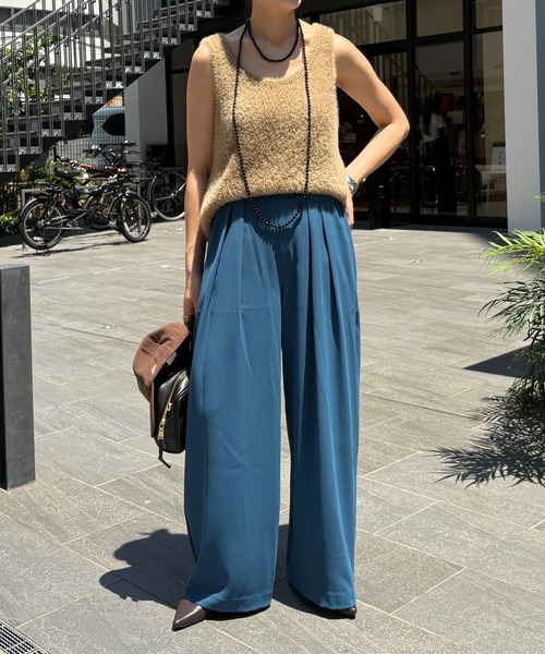 累計販売数3万枚突破/23色4サイズ展開！】タックワイドパンツ