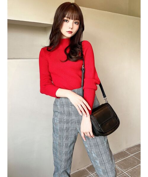 RESEXXY（リゼクシー）の「ハイネックベーシックニットトップス（ニット/セーター・レディース・ブラック/ホワイト/チャコールグレー/その他1/レッド・FREE）」の11枚目の写真