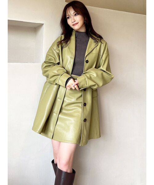 RESEXXY（リゼクシー）の「ハイネックベーシックニットトップス（ニット/セーター・レディース・ブラック/ホワイト/チャコールグレー/その他1/レッド・FREE）」の15枚目の写真