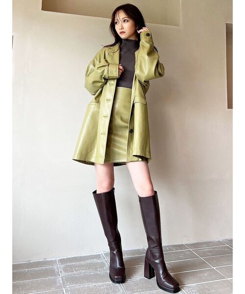 RESEXXY（リゼクシー）の「ハイネックベーシックニットトップス（ニット/セーター・レディース・ブラック/ホワイト/チャコールグレー/その他1/レッド・FREE）」の16枚目の写真