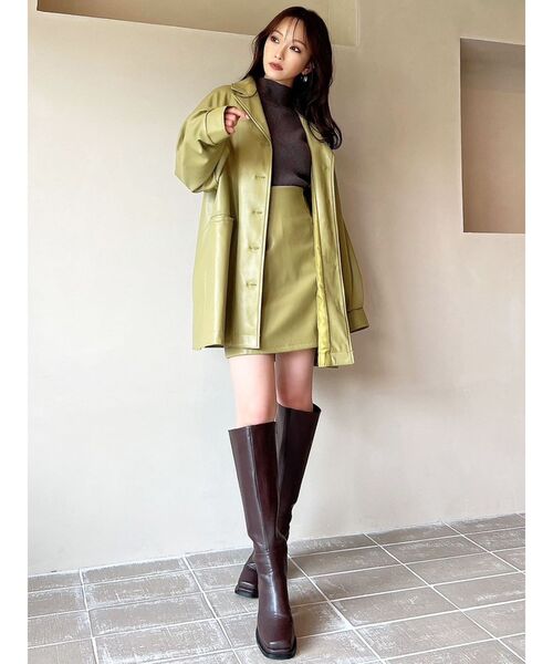 RESEXXY（リゼクシー）の「ハイネックベーシックニットトップス（ニット/セーター・レディース・ブラック/ホワイト/チャコールグレー/その他1/レッド・FREE）」の17枚目の写真