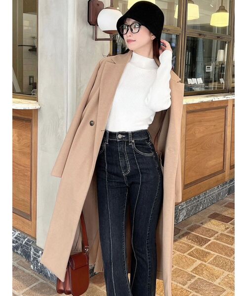 RESEXXY（リゼクシー）の「ハイネックベーシックニットトップス（ニット/セーター・レディース・ブラック/ホワイト/チャコールグレー/その他1/レッド・FREE）」の20枚目の写真