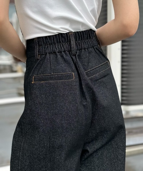 LVEU.（ラブユ.）の「【LVEU.】ハイウエストダブルタックワイドデニム / ボトムス デニム パンツ ハイウエスト ワイド タック ワンウォッシュ ブラック（デニムパンツ・レディース・ブラック・FREE）」の10枚目の写真