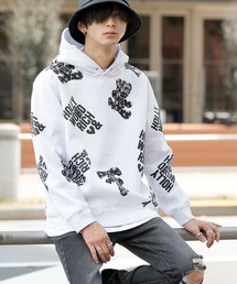 ADMIX/ATELIER SAB MEN（アドミックスアトリエサブメン）の「【Hollywood Rich.&】裏起毛スウェット / 総柄プリント オーバーサイズ ルーズパーカー（パーカー・メンズ）」