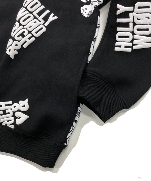 【Hollywood Rich.&】裏起毛スウェット / 総柄プリント オーバーサイズ ルーズパーカー（パーカー）｜ADMIX/ATELIER SAB MEN（アドミックスアトリエサブメン）