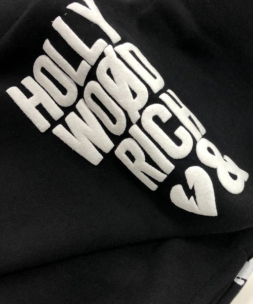 【Hollywood Rich.&】裏起毛スウェット / 総柄プリント オーバーサイズ ルーズパーカー（パーカー）｜ADMIX/ATELIER SAB MEN（アドミックスアトリエサブメン）