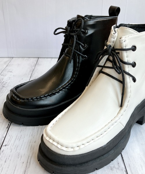 Noubel Voug Relax（ヌーベルヴォーグリラックス）の「トラックソール チロリアンブーツ（ブーツ・レディース・ホワイト/ブラック・M/LL/L/S）」の12枚目の写真