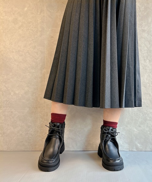 Noubel Voug Relax（ヌーベルヴォーグリラックス）の「トラックソール チロリアンブーツ（ブーツ・レディース・ホワイト/ブラック・M/LL/L/S）」の14枚目の写真