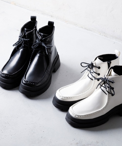 Noubel Voug Relax（ヌーベルヴォーグリラックス）の「トラックソール チロリアンブーツ（ブーツ・レディース・ホワイト/ブラック・M/LL/L/S）」の16枚目の写真