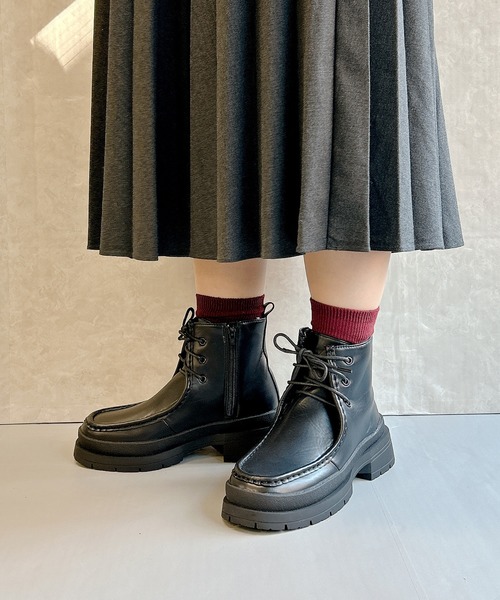 Noubel Voug Relax（ヌーベルヴォーグリラックス）の「トラックソール チロリアンブーツ（ブーツ・レディース・ホワイト/ブラック・M/LL/L/S）」の22枚目の写真