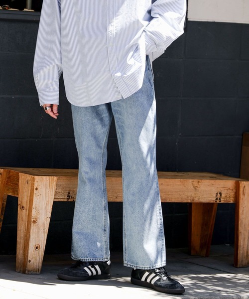 RAGEBLUE(レイジブルー)の「12oz DENIM FLARE PANTS/12オンスデニム/フレアパンツ(デニムパンツ・メンズ・ブルー/ダークグレー・MEDIUM/LARGE/SMALL)」の20枚目の写真