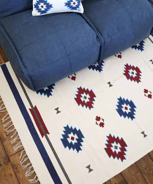 【セール】BFステッチプリントラグ130×180（ラグ/マット）｜BAYFLOW（ベイフロー）