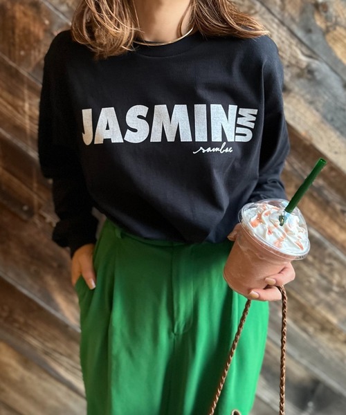 mi via loca（ミヴィアロカ）の「GILDAN ジャスミンロゴロンT 【PT NO. MVL005 ※2A】（Tシャツ/カットソー・レディース・杢グレー/ナチュラル/オフホワイト/ブラック/ベージュ・MEDIUM/X-LARGE）」の3枚目の写真