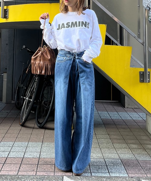 mi via loca（ミヴィアロカ）の「GILDAN ジャスミンロゴロンT 【PT NO. MVL005 ※2A】（Tシャツ/カットソー・レディース・杢グレー/ナチュラル/オフホワイト/ブラック/ベージュ・MEDIUM/X-LARGE）」の15枚目の写真