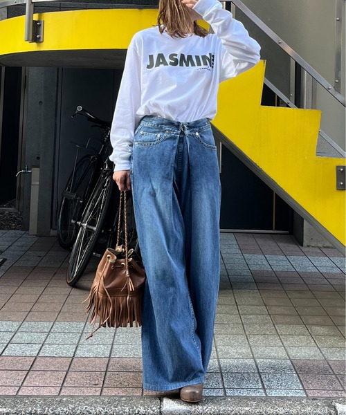 mi via loca（ミヴィアロカ）の「GILDAN ジャスミンロゴロンT 【PT NO. MVL005 ※2A】（Tシャツ/カットソー・レディース・杢グレー/ナチュラル/オフホワイト/ブラック/ベージュ・MEDIUM/X-LARGE）」の16枚目の写真