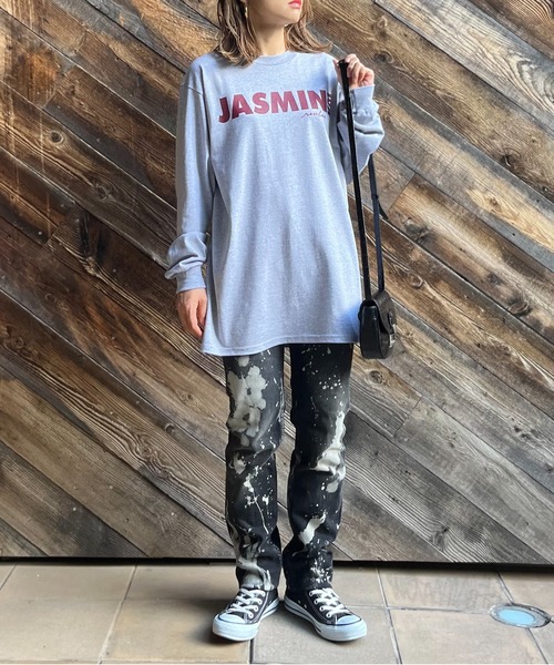 mi via loca（ミヴィアロカ）の「GILDAN ジャスミンロゴロンT 【PT NO. MVL005 ※2A】（Tシャツ/カットソー・レディース・杢グレー/ナチュラル/オフホワイト/ブラック/ベージュ・MEDIUM/X-LARGE）」の22枚目の写真