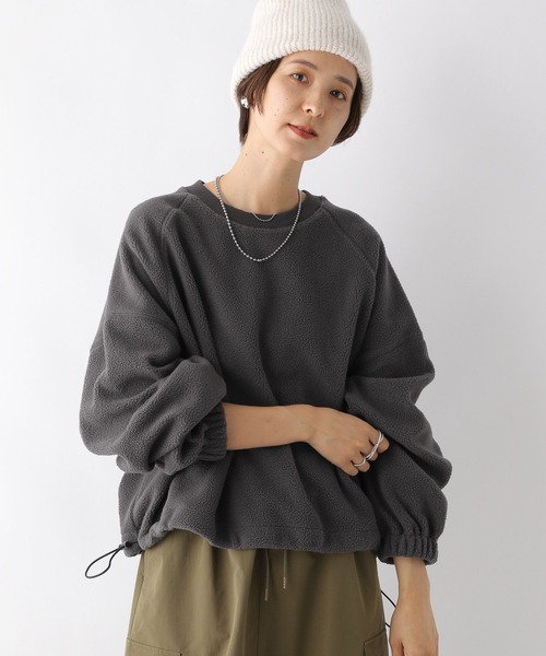 LEPSIM（レプシィム）の「ボアドロストショートプルオーバー　978249（Tシャツ/カットソー・レディース・グレー/ベージュ・FREE）」の4枚目の写真