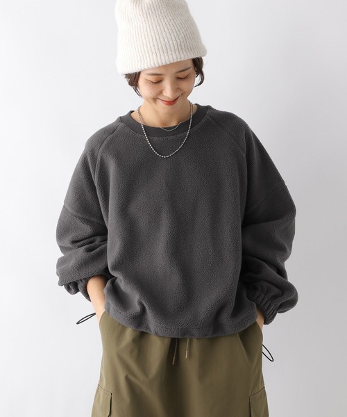 LEPSIM（レプシィム）の「ボアドロストショートプルオーバー　978249（Tシャツ/カットソー・レディース・グレー/ベージュ・FREE）」の5枚目の写真