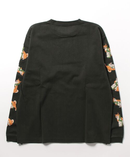 go slow caravan（ゴースローキャラバン）の「超ヘビーUSA/C 柴犬と晩酌 ロングスリーブTEE（Tシャツ/カットソー・メンズ・ホワイト/ブラック・SMALL/MEDIUM/LARGE/X-LARGE）」の16枚目の写真