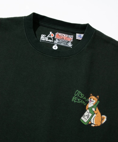 go slow caravan（ゴースローキャラバン）の「超ヘビーUSA/C 柴犬と晩酌 ロングスリーブTEE（Tシャツ/カットソー・メンズ・ホワイト/ブラック・SMALL/MEDIUM/LARGE/X-LARGE）」の11枚目の写真