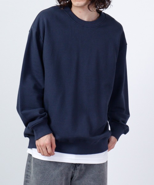 FUNALIVE(ファンアライブ)の「KONGOW 裏毛 ヘヴィーウェイト 無地 スウェット トレーナー(スウェット・メンズ・オレンジ/ピンク/カーキ/アイボリー/チャコールグレー/ネイビー・LL/L/M)」の4枚目の写真