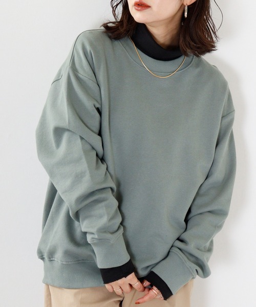 FUNALIVE(ファンアライブ)の「KONGOW 裏毛 ヘヴィーウェイト 無地 スウェット トレーナー(スウェット・メンズ・オレンジ/ピンク/カーキ/アイボリー/チャコールグレー/ネイビー・LL/L/M)」の3枚目の写真