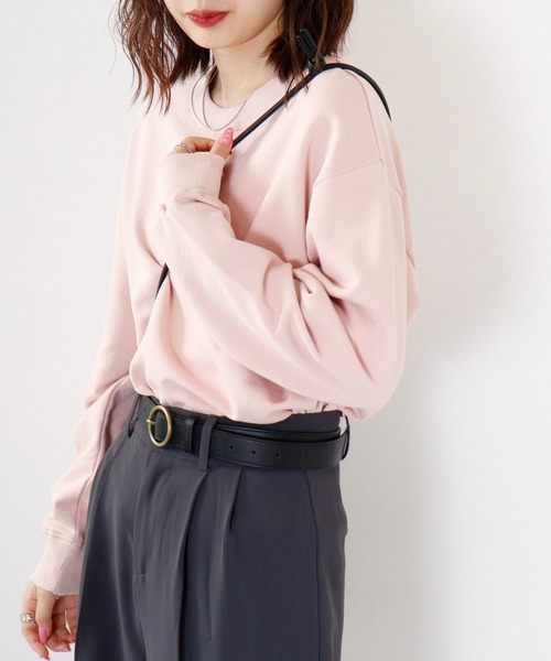 FUNALIVE(ファンアライブ)の「KONGOW 裏毛 ヘヴィーウェイト 無地 スウェット トレーナー(スウェット・メンズ・オレンジ/ピンク/カーキ/アイボリー/チャコールグレー/ネイビー・LL/L/M)」の9枚目の写真