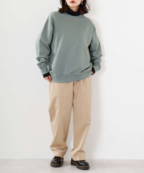 FUNALIVE(ファンアライブ)の「KONGOW 裏毛 ヘヴィーウェイト 無地 スウェット トレーナー(スウェット・メンズ・オレンジ/ピンク/カーキ/アイボリー/チャコールグレー/ネイビー・LL/L/M)」の17枚目の写真