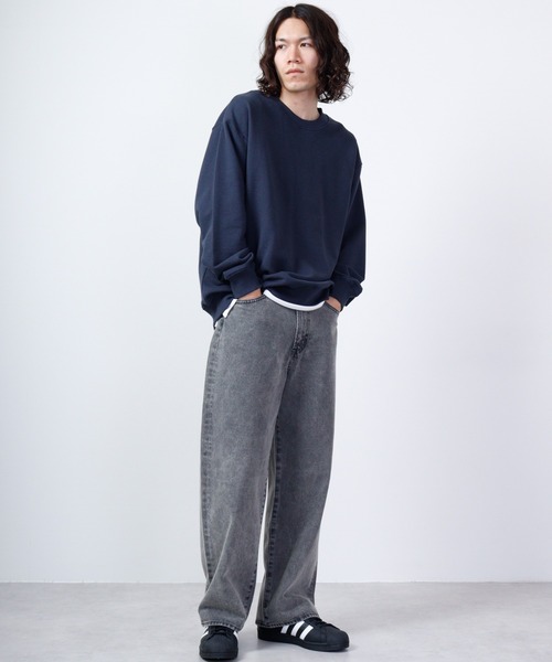 FUNALIVE(ファンアライブ)の「KONGOW 裏毛 ヘヴィーウェイト 無地 スウェット トレーナー(スウェット・メンズ・オレンジ/ピンク/カーキ/アイボリー/チャコールグレー/ネイビー・LL/L/M)」の12枚目の写真