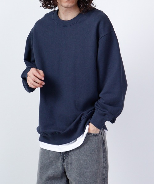 FUNALIVE(ファンアライブ)の「KONGOW 裏毛 ヘヴィーウェイト 無地 スウェット トレーナー(スウェット・メンズ・オレンジ/ピンク/カーキ/アイボリー/チャコールグレー/ネイビー・LL/L/M)」の16枚目の写真