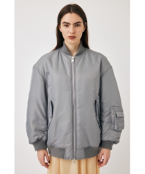 MOUSSY(マウジー)の「OVER MA-1 ジャケット(MA-1・レディース・ライトカーキ/ブラック/ライトグレー・FREE)」の19枚目の写真