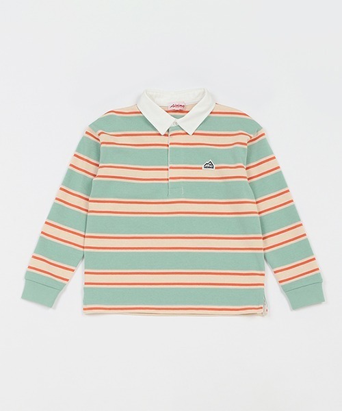 minimal(ミニマル)の「【撥水】ラガーシャツ(Tシャツ/カットソー・キッズ・ネイビー/イエロー/ライトブルー/パープル/ピンク・90cm/155cm/135cm/100cm/115cm)」の2枚目の写真