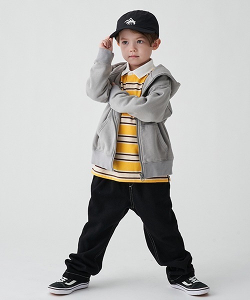 minimal(ミニマル)の「【撥水】ラガーシャツ(Tシャツ/カットソー・キッズ・ネイビー/イエロー/ライトブルー/パープル/ピンク・90cm/155cm/135cm/100cm/115cm)」の8枚目の写真