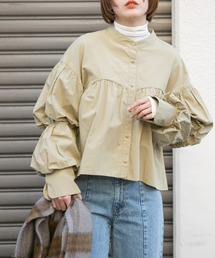 KBF | ダブルスリーブギャザーシャツ(シャツ/ブラウス)